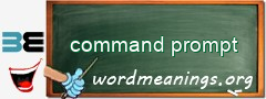 WordMeaning blackboard for command prompt